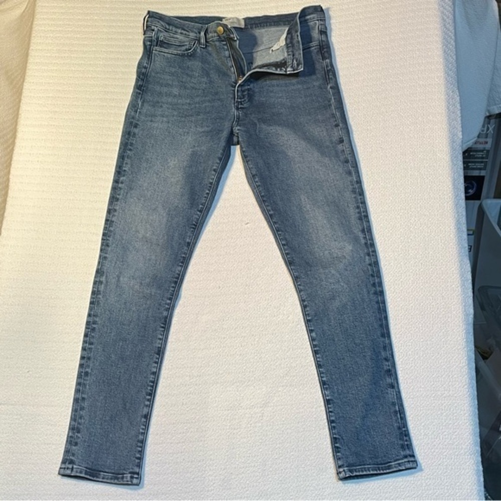 Triarchy V High‎ Rise Straight Leg Blue Jean Women 34x30.5" Zip 5 Pocket - Picture 14 of 16